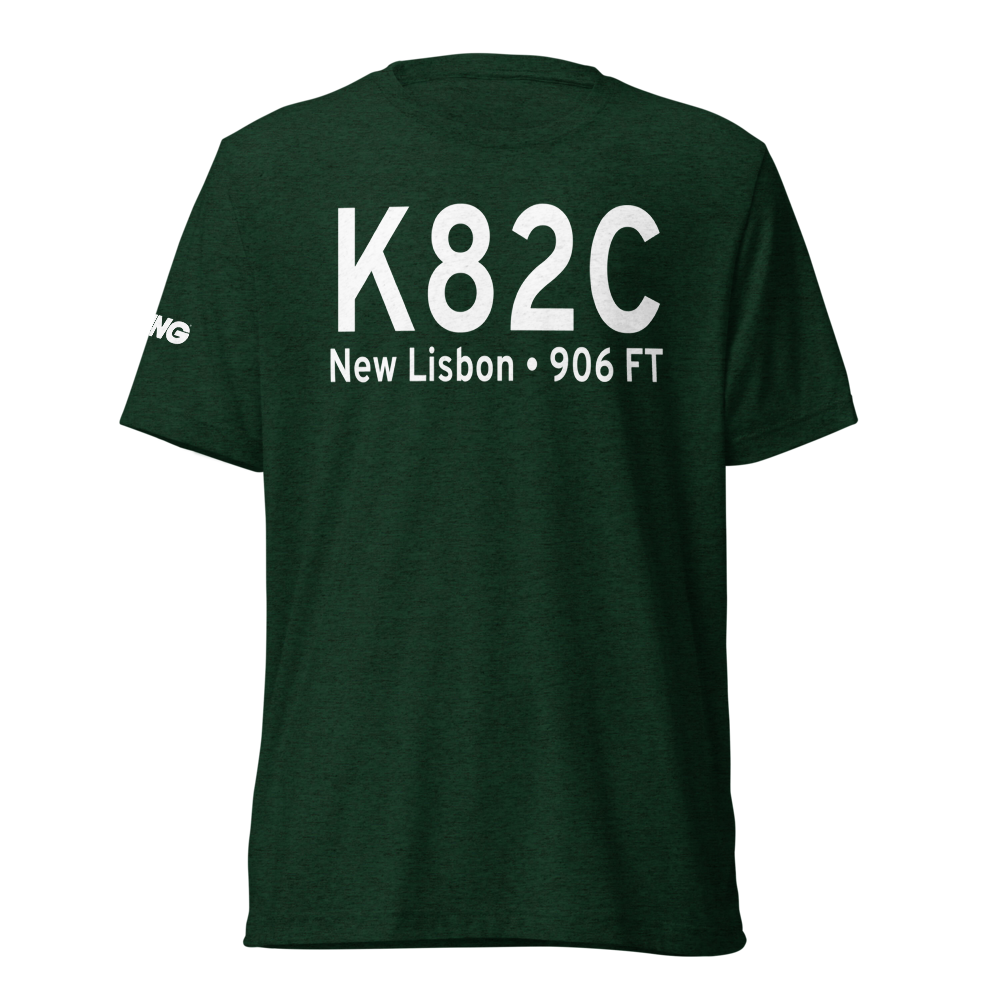 Mauston New Lisbon Union Airport (K82C) ICAO Tri-blend T-Shirt 