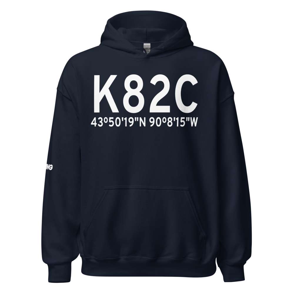Mauston New Lisbon Union Airport (K82C) ICAO Hoodie Sweatshirt 