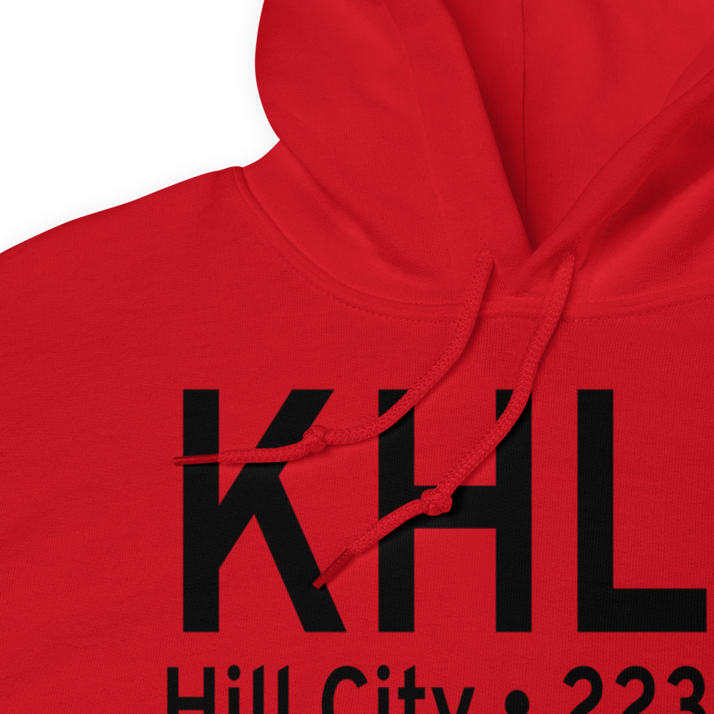 Hill City Municipal Airport (KHLC) ICAO Hoodie Sweatshirt 