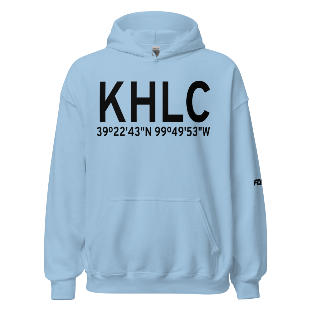 Hill City Municipal Airport (KHLC) ICAO Hoodie Sweatshirt 