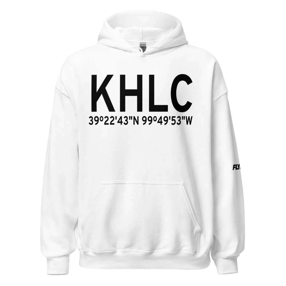 Hill City Municipal Airport (KHLC) ICAO Hoodie Sweatshirt 