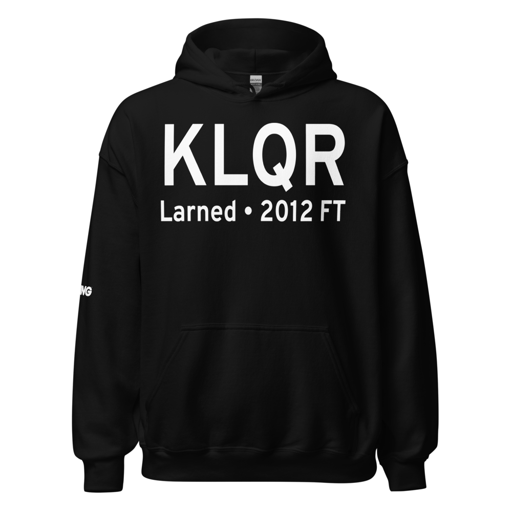 Larned Pawnee County Airport (KLQR) ICAO Hoodie Sweatshirt 
