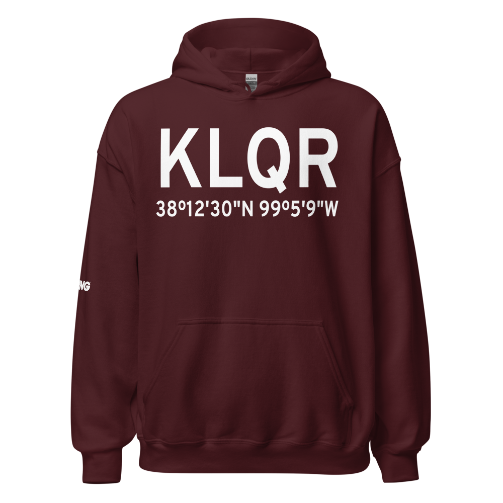 Larned Pawnee County Airport (KLQR) ICAO Hoodie Sweatshirt 