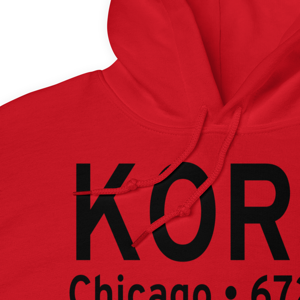 Chicago O'Hare International Airport (KORD) ICAO Hoodie Sweatshirt 