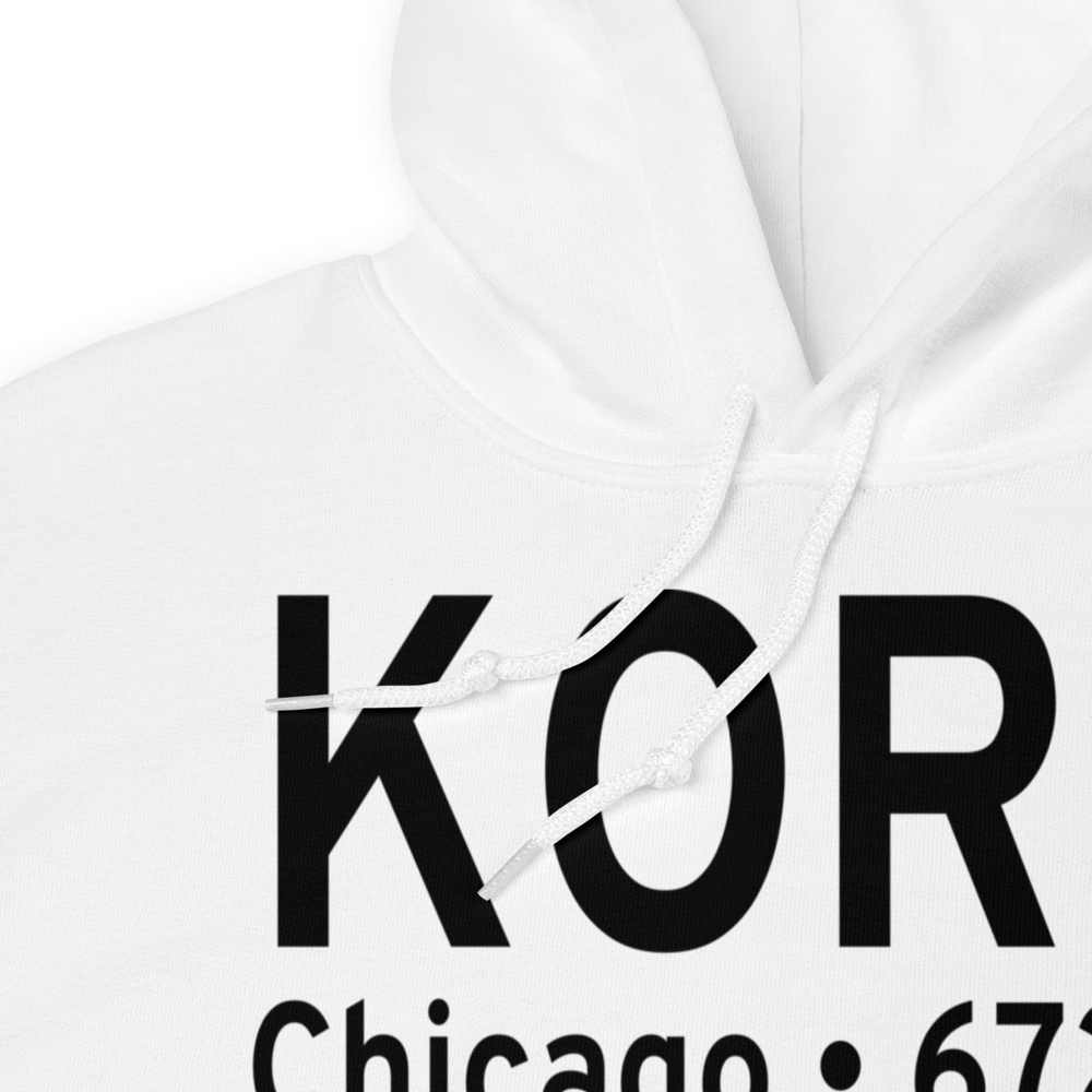 Chicago O'Hare International Airport (KORD) ICAO Hoodie Sweatshirt 