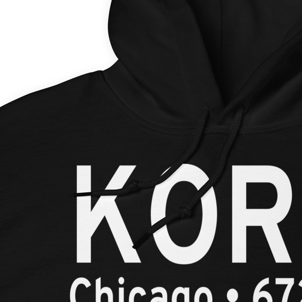 Chicago O'Hare International Airport (KORD) ICAO Hoodie Sweatshirt 