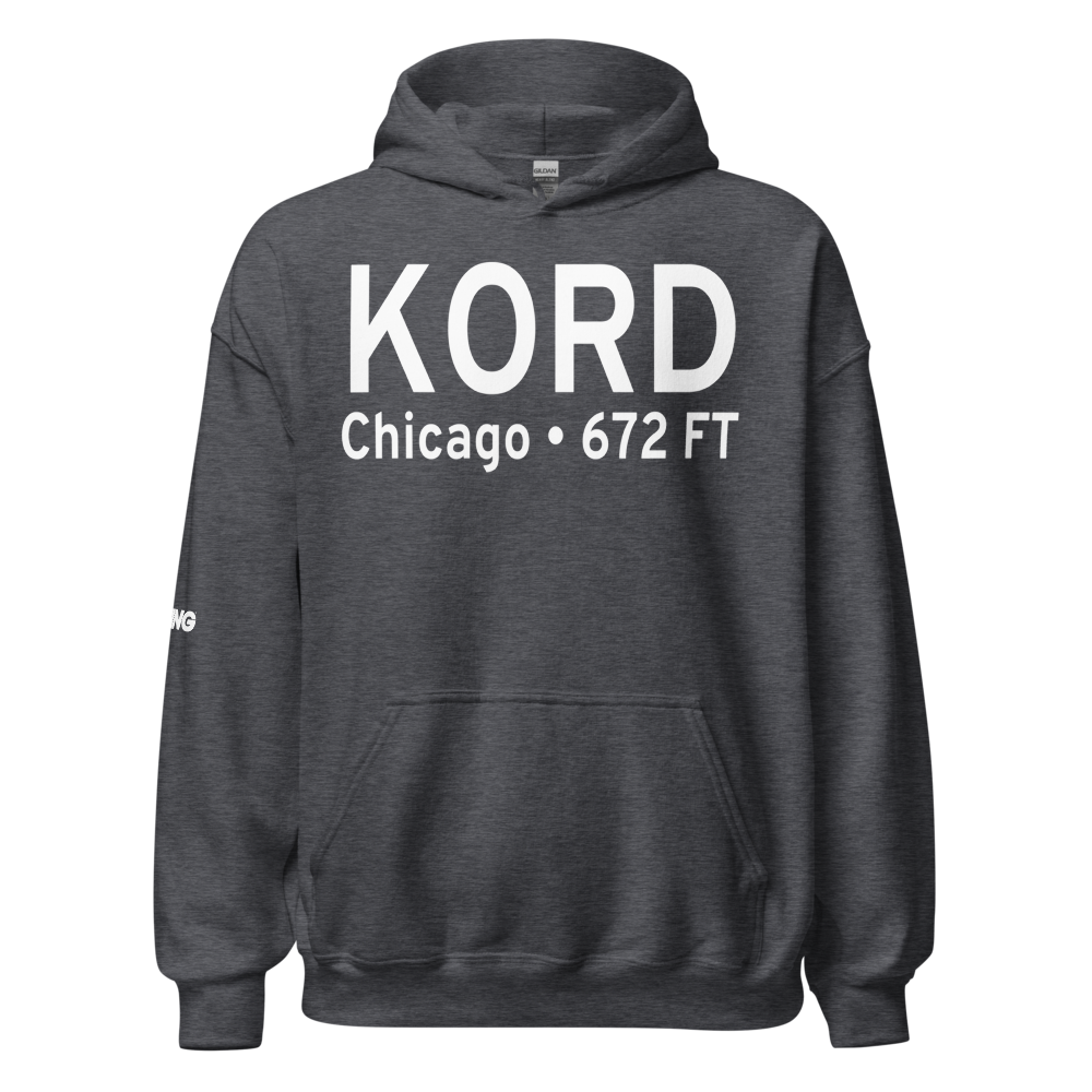 Chicago O'Hare International Airport (KORD) ICAO Hoodie Sweatshirt 
