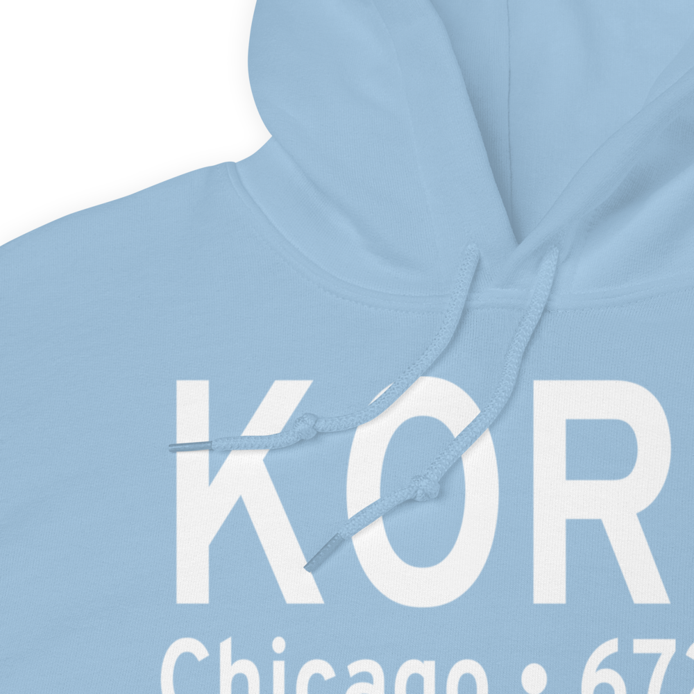Chicago O'Hare International Airport (KORD) ICAO Hoodie Sweatshirt 