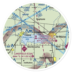 Grand Lake St Marys Seaplane Base (O12) VFR Sectional Sticker (20 mile)
