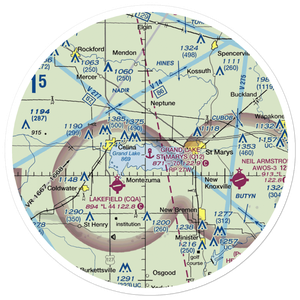 Grand Lake St Marys Seaplane Base (O12) VFR Sectional Sticker (30 mile)