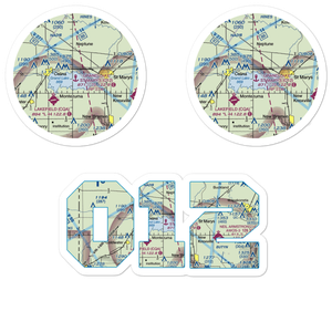 Grand Lake St Marys Seaplane Base (O12) VFR Sectional Sticker Pack