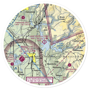 Lake Oroville Landing Area Seaplane Base (O06) VFR Sectional Sticker (30 mile)