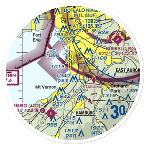 Heussler Hamburg Heliport (O01) VFR Sectional Sticker (20 mile)