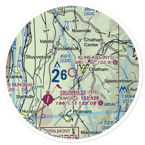 Kline Kill Airport (NY1) VFR Sectional Sticker (20 mile)
