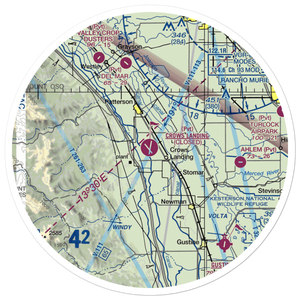 NASA Crows Landing Airport (NRC) VFR Sectional Sticker (30 mile)