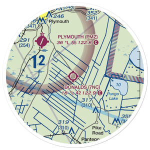 Donald's Air Park Inc. Airport (7NC) VFR Sectional Sticker (20 mile)