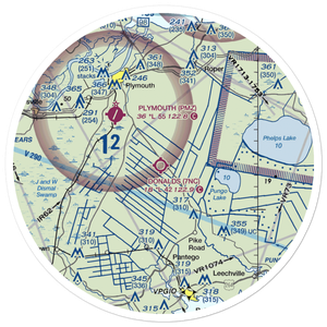 Donald's Air Park Inc. Airport (7NC) VFR Sectional Sticker (30 mile)