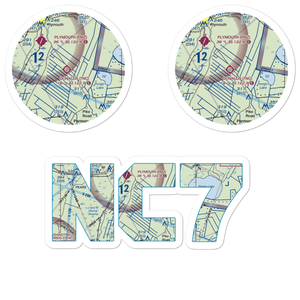 Donald's Air Park Inc. Airport (7NC) VFR Sectional Sticker Pack