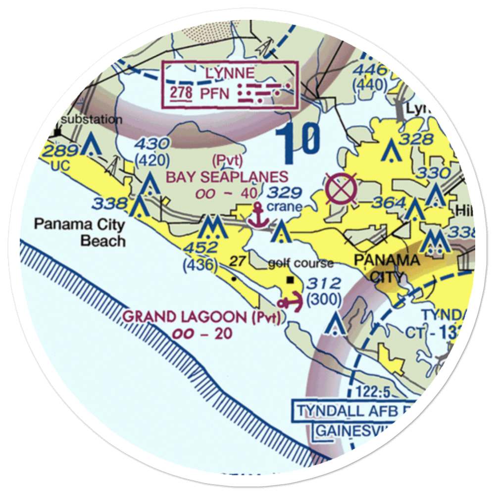 Coastal Systems Station Heliport (NBV) VFR Sectional Sticker (20 mile) 