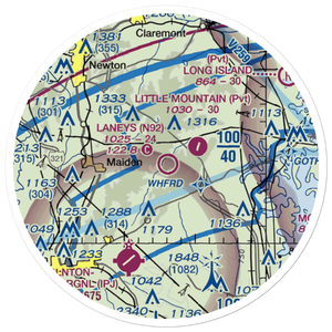 Laneys Airport (N92) VFR Sectional Sticker (20 mile)