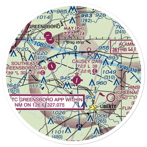 Kecks Airport (N88) VFR Sectional Sticker (20 mile)