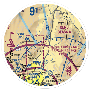 Spanish Springs Airport (N86) VFR Sectional Sticker (20 mile)