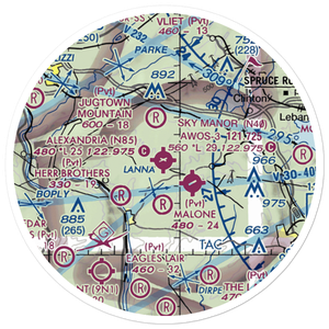 Alexandria Airport (N85) VFR Sectional Sticker (20 mile)