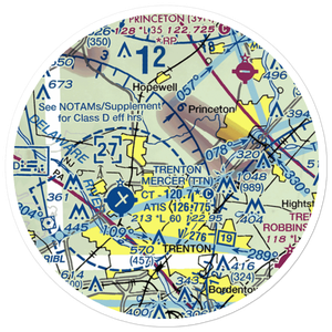 Twin Pine Airport (N75) VFR Sectional Sticker (20 mile)