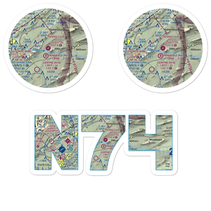 Penns Cave Airport (N74) VFR Sectional Sticker Pack