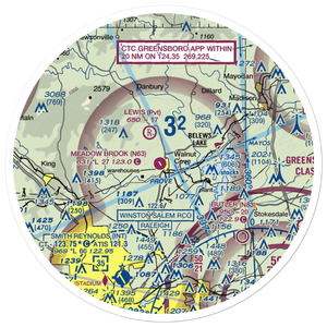Meadow Brook Field (N63) VFR Sectional Sticker (30 mile)