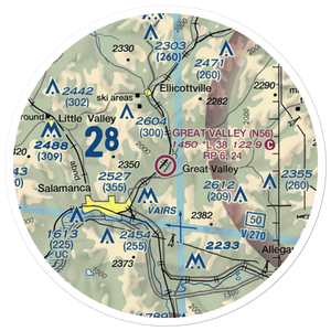 Great Valley Airport (N56) VFR Sectional Sticker (20 mile)