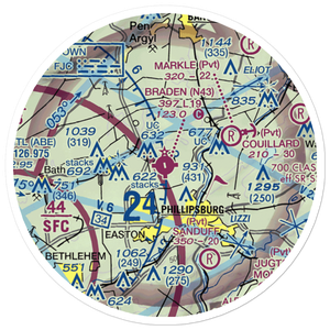 Braden Airpark (N43) VFR Sectional Sticker (20 mile)