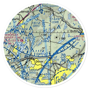 Picatinny Army Heliport (N33) VFR Sectional Sticker (20 mile)