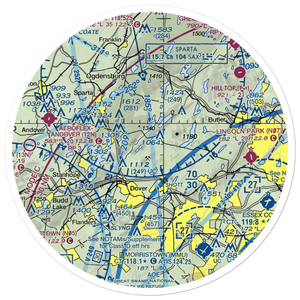 Picatinny Army Heliport (N33) VFR Sectional Sticker (30 mile)