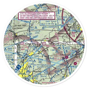 Kutztown Airport (N31) VFR Sectional Sticker (30 mile)