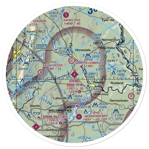 Cherry Ridge Airport (N30) VFR Sectional Sticker (30 mile)