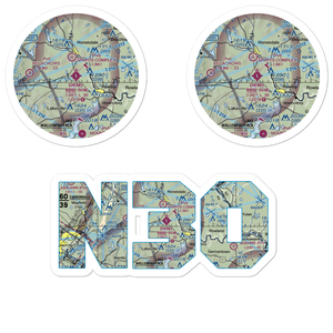 Cherry Ridge Airport (N30) VFR Sectional Sticker Pack