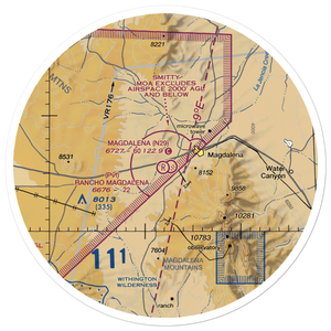 Magdalena Airport (N29) VFR Sectional Sticker (30 mile)
