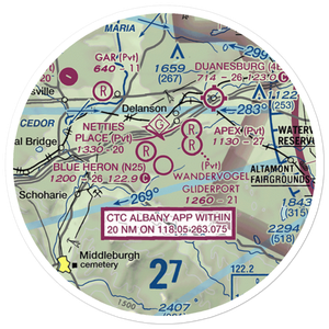 Blue Heron Airport (N25) VFR Sectional Sticker (20 mile)