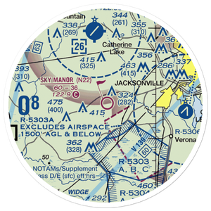 Sky Manor Airport (N22) VFR Sectional Sticker (20 mile)