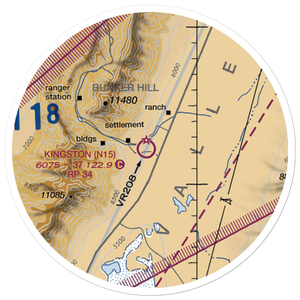 Kingston Airport (N15) VFR Sectional Sticker (20 mile)