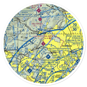 Lincoln Park Airport (N07) VFR Sectional Sticker (30 mile)