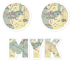May Creek Airport (MYK) VFR Sectional Sticker Pack