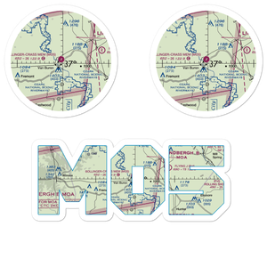 Bollinger-Crass Memorial Airport (MO5) VFR Sectional Sticker Pack