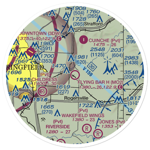 Flying Bar H Ranch Airport (MO2) VFR Sectional Sticker (20 mile)