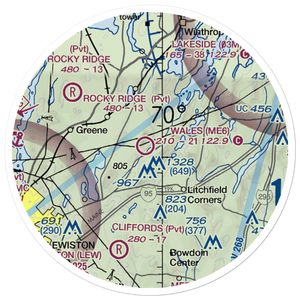 Wales Airport (ME6) VFR Sectional Sticker (20 mile)