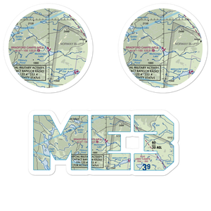 Bradford Camps Seaplane Base (ME3) VFR Sectional Sticker Pack