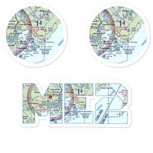 Cutler Regional Airport (ME2) VFR Sectional Sticker Pack