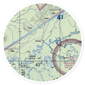 Medfra Airport (MDR) VFR Sectional Sticker (30 mile)