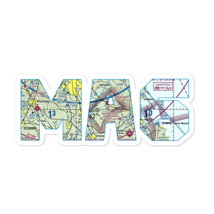 Monponsett Pond Seaplane Base (MA6) VFR Sectional Sticker